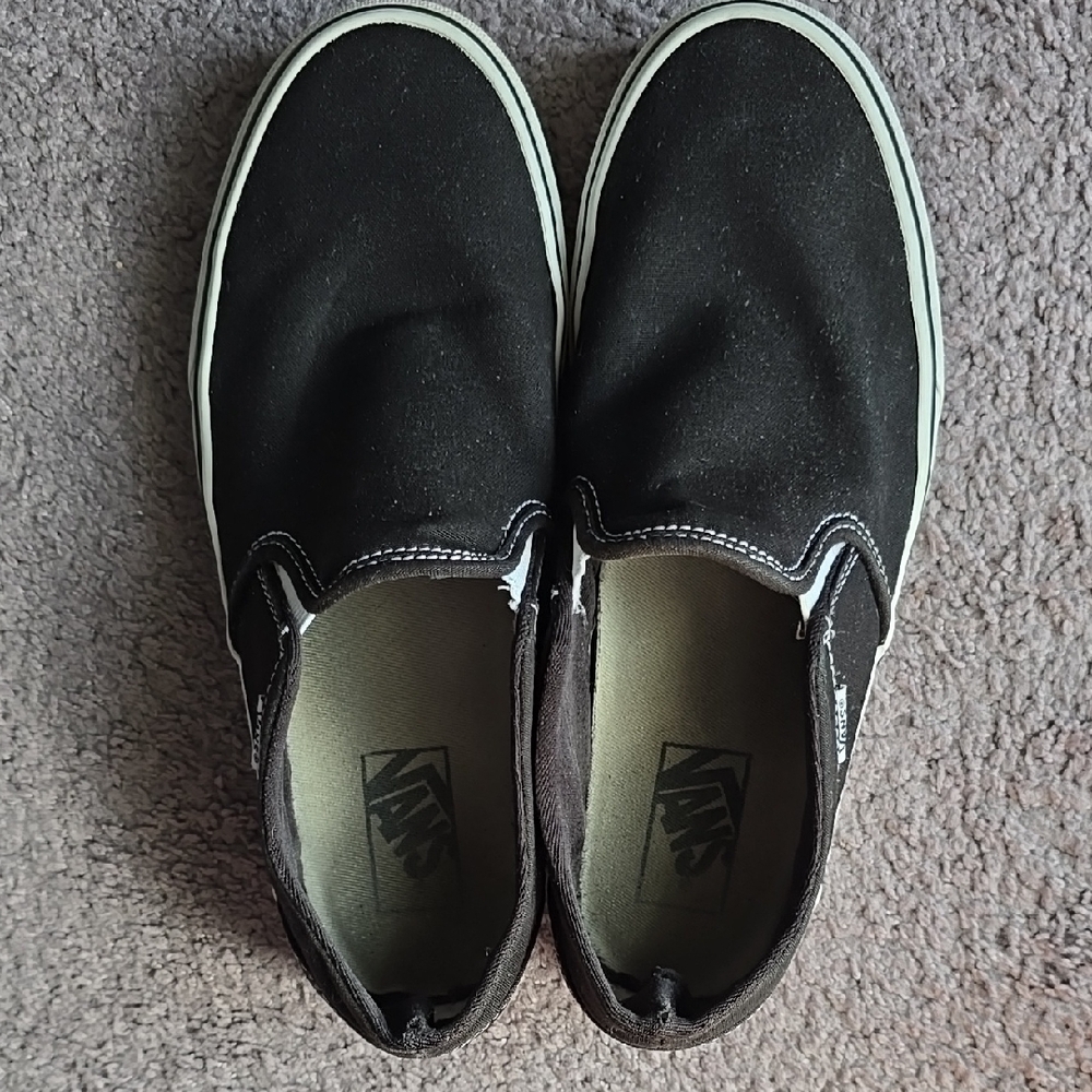 Vans Kids Black Slip-On Sneakers